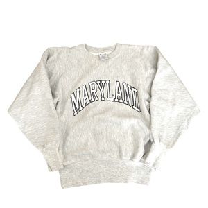 VTG 90s 1990s University of Maryland Champion Reverse Weave Sweatshirt Size M